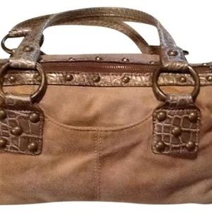 Kathy Van Zeeland Faux Suede Satchel